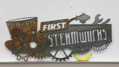 FIRST Steamworks logo Team 3134 3275 CNC Creation