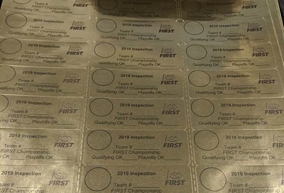 FIRST Championship Inspection Stickers